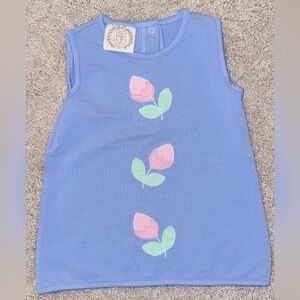 EUC The Beaufort Bonnet Company Periwinkle Annie Apron Dress 12-18m